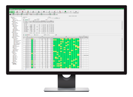 Computerbildschirm zeigt das Herdenmanagement Programm HERDEplus